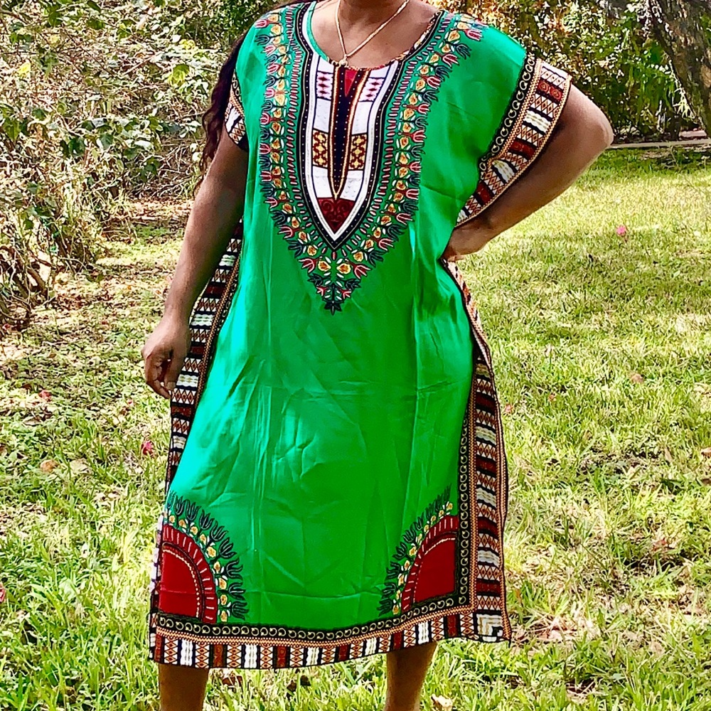 Long Dashiki Caftan | African Print | Bohemian - Picture 2 of 5